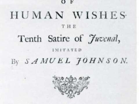 The Vanity of Human Wishes (1749) title page