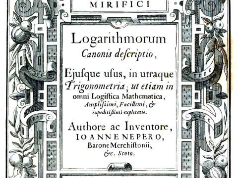 Cover of Mirifici logarithmorum canonis descriptio (1614)