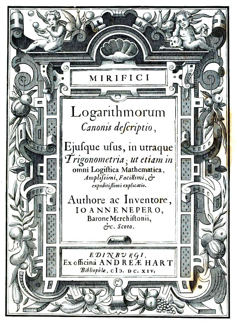 Cover of Mirifici logarithmorum canonis descriptio (1614)
