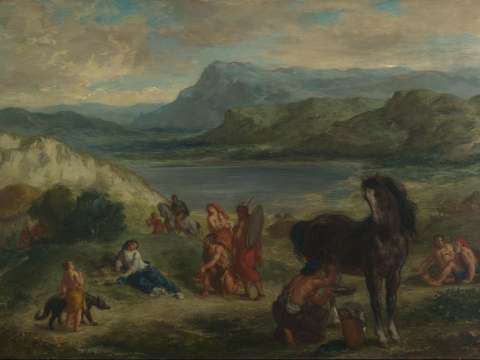 Delacroix, Ovid among the Scythians, 1859. National Gallery (London).
