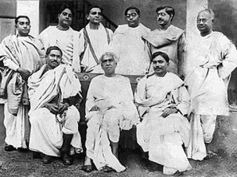 S N Bose with other scientists at Calcutta University