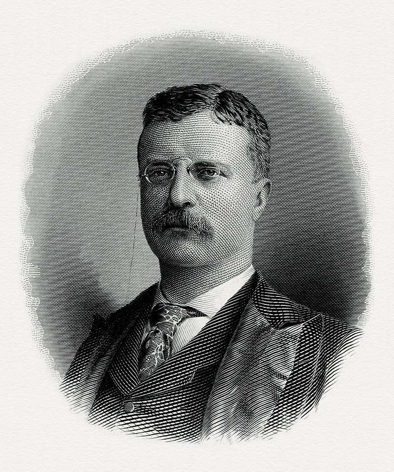 Bureau of Engraving and Printing engraved portrait of Roosevelt as President