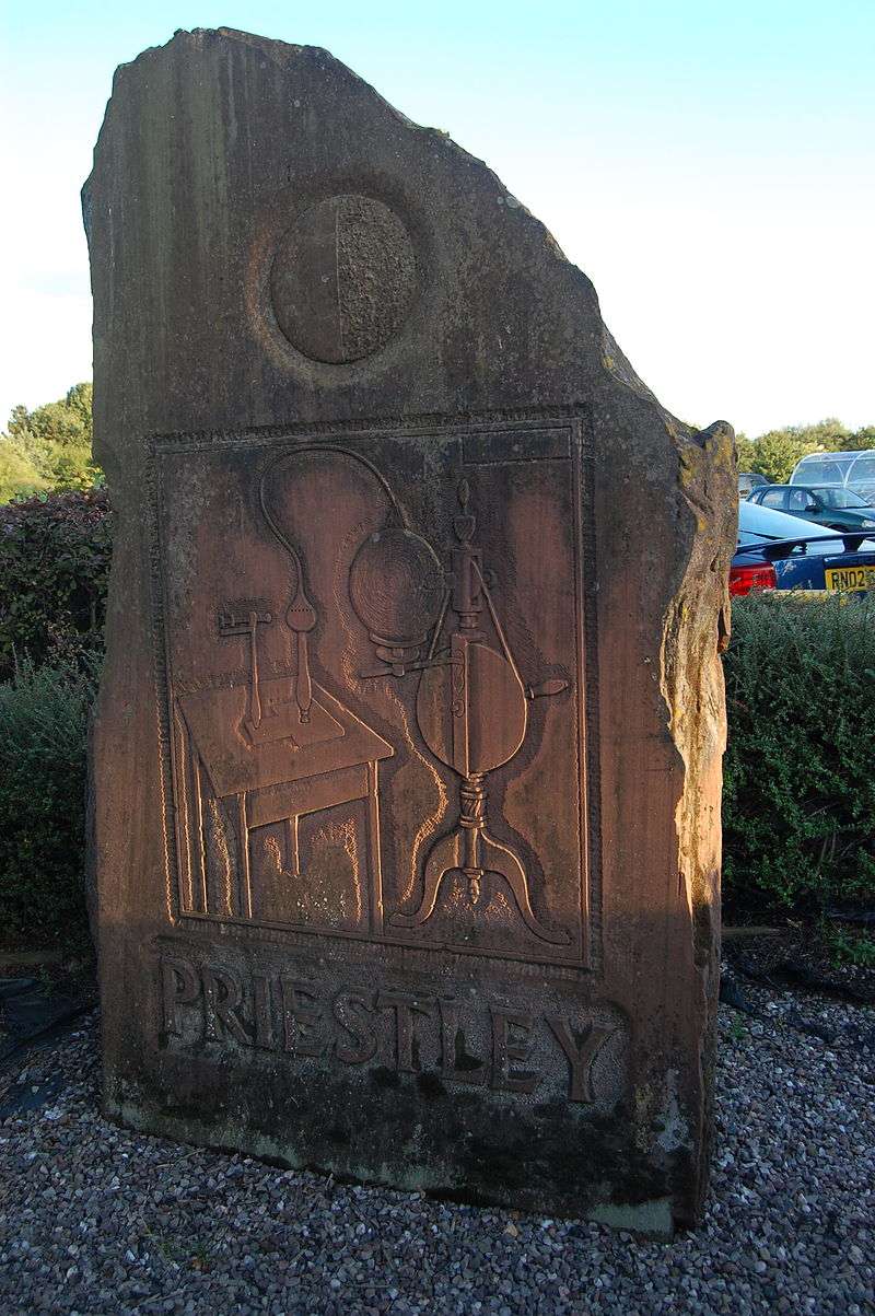 One of a set of Lunar Society Moonstones commemorating Priestley at Great Barr, Birmingham