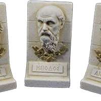 Homer Hesiod Aeschylus Sculpture Set