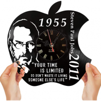 Exquisite Steve Jobs Vinyl Clock