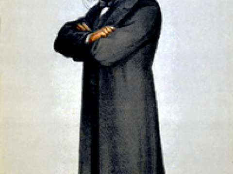Caricature of Huxley by Carlo Pellegrini in Vanity Fair 1871