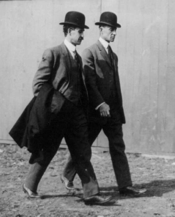 Wright brothers at the Belmont Park Aviation Meet in 1910 near New York