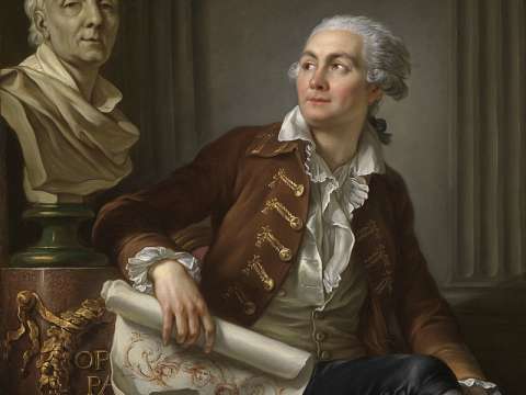 Jean-Simon Berthélemy, Young man admiring Denis Diderot's bust