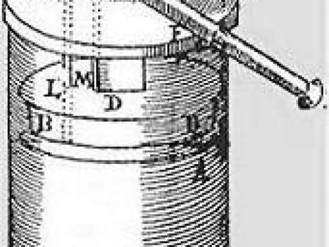 The first piston steam engine, 1690