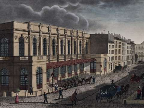The Opéra, in the Rue le Peletier, Paris, c. 1821
