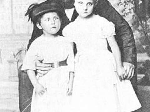 Virchow with his son Ernst and daughter Adele