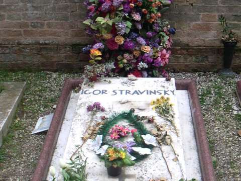 Stravinsky's grave on San Michele Island