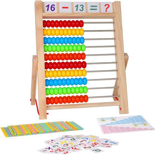 10-Row Wooden Frame Abacus