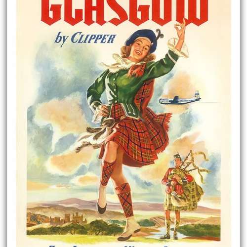 Glasgow Scotland by Clipper Art Print