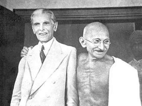 Gandhi with Muhammad Ali Jinnah in 1944