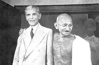 Gandhi with Muhammad Ali Jinnah in 1944