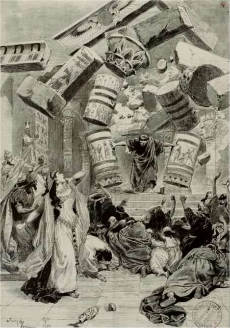 Samson et Dalila at the Paris Opéra, 1892: Samson (Edmond Vergnet) destroys the Philistine temple