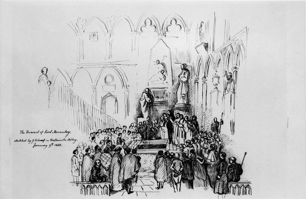 The Funeral of Thomas Babington Macaulay, Baron Macaulay, by Sir George Scharf.