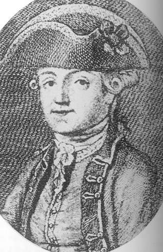 An engraving of Byron's father, Captain John 