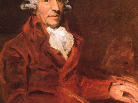 Haydn as portrayed by John Hoppner in England in 1791