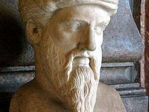 Bust of Pythagoras in Rome.