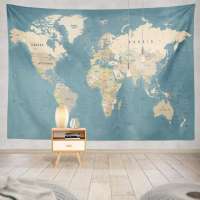 World Map Wall Tapestry