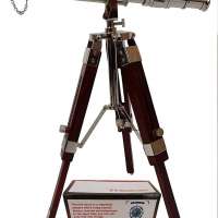 Vintage Brass Nickle Telescope on Tripod