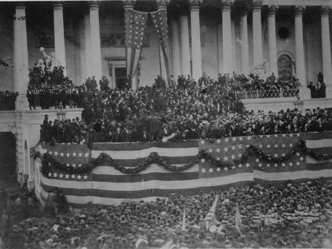 Inauguration of President U.S. Grant, Capitol building steps.