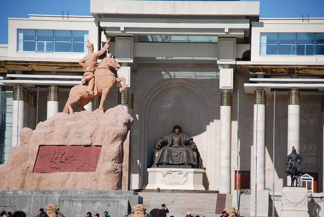 Statue of Genghis Khan in Ulaanbaatar