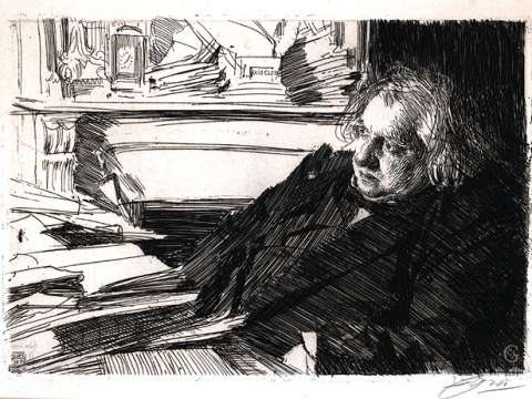 Ernest Renan in his study by Anders Zorn