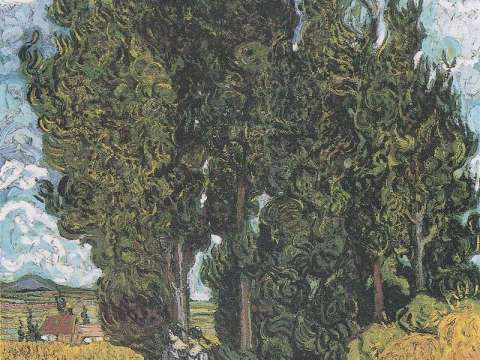 Cypresses and Two Women, 1890