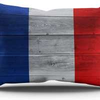 French Flag Throw Pillow Cover