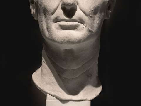 The Tusculum portrait, a contemporary Roman sculpture of Julius Caesar located in the Archaeological Museum of Turin, Italy