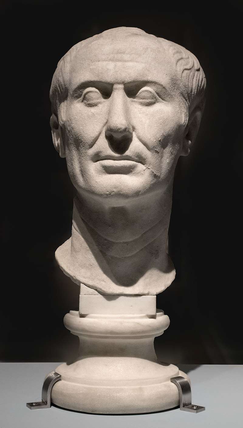 The Tusculum portrait, a contemporary Roman sculpture of Julius Caesar located in the Archaeological Museum of Turin, Italy