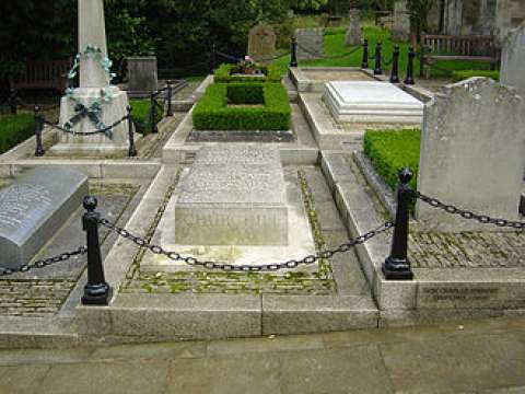 Churchill's grave at St Martin's Church, Bladon.