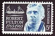 200th Anniversary commemorative stamp, 1965 issue, based on the Houdon bust.