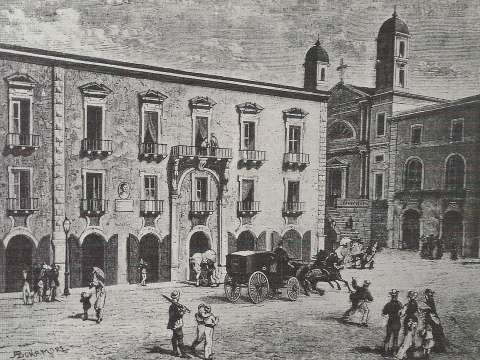 Bellini's birthplace, the Palazzo dei Gravina Gruyas, Catania, circa 1800