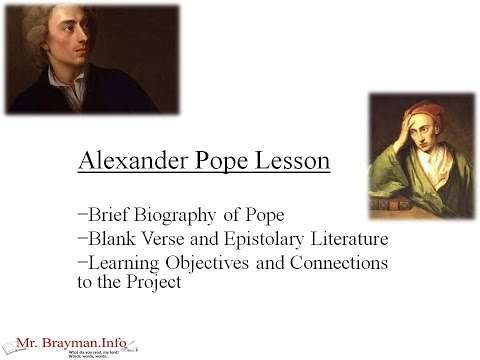 Alexander Pope Lesson