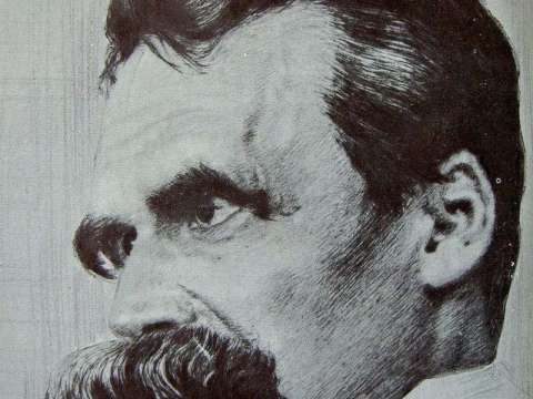 Drawing by Hans Olde from the photographic series, The Ill Nietzsche, late 1899