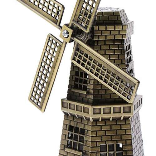 Dutch Landmark Metal Windmill
