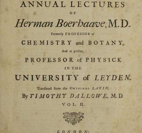 Elements of chemistry, being the annual lectures of Herman Boerhaave