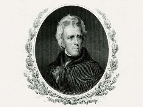 BEP engraved portrait of Jackson as president