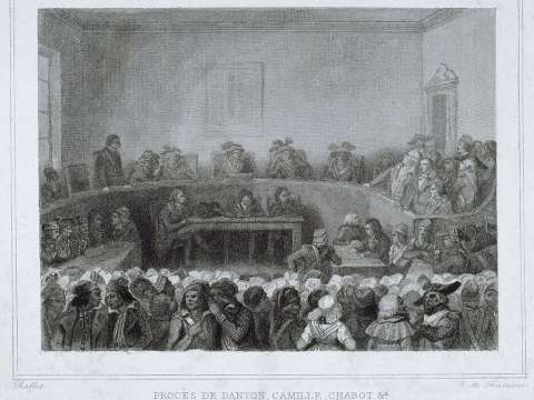 Danton, Desmoulins and their allies tried before the Revolutionary Tribunal