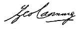 George Canning Signature