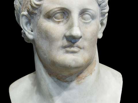 Left: A Hellenistic bust of Ptolemy I Soter, now in the Louvre, Paris