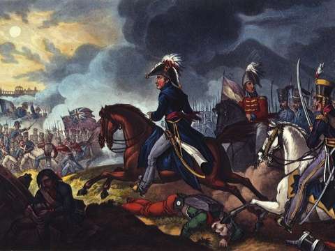 Wellington at the Battle of Salamanca (engraving after William Heath)