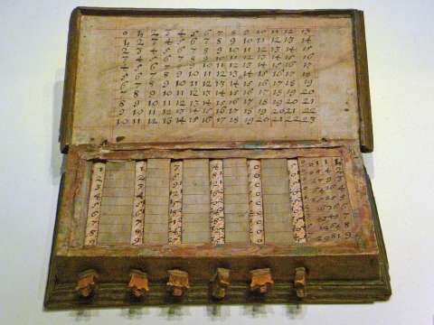 A set of Napier's calculating tables from around 1680