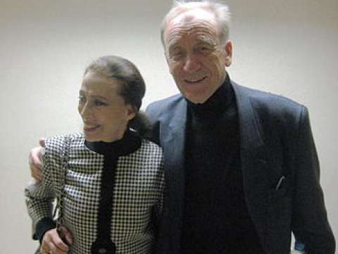 Plisetskaya with her husband, Rodion Shchedrin, in 2009