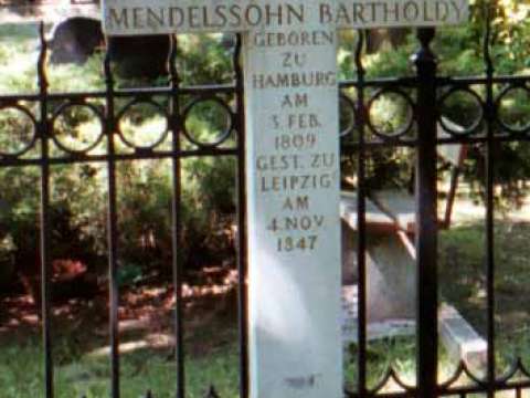 Mendelssohn's gravestone at the Dreifaltigkeitsfriedhof
