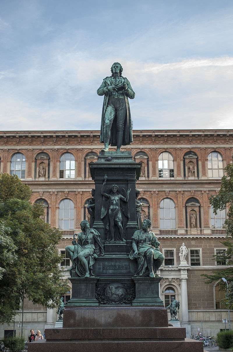 Monument on Schillerplatz in Vienna